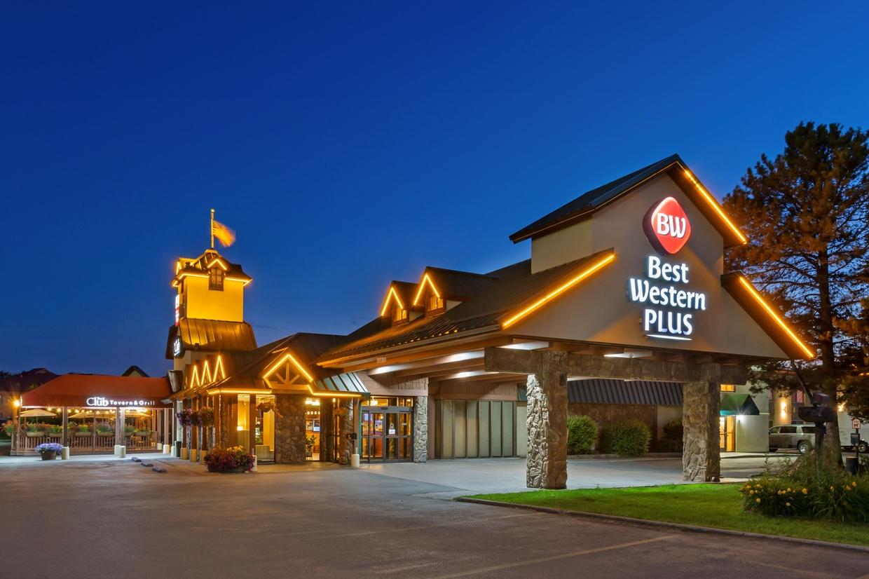 Hotel Entrance from outside at night